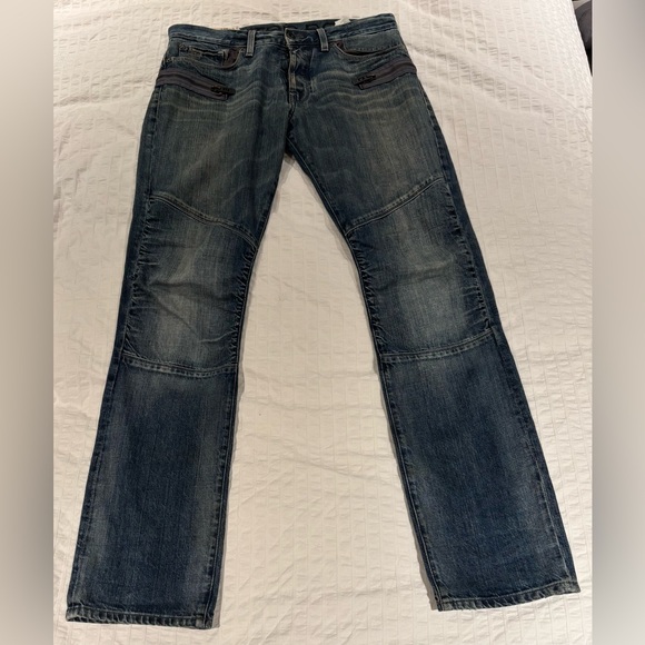 Men’s G-Star 3301 Plus Sudden Straight Denim Jeans W34 x 32L Button Fly - Picture 2 of 8